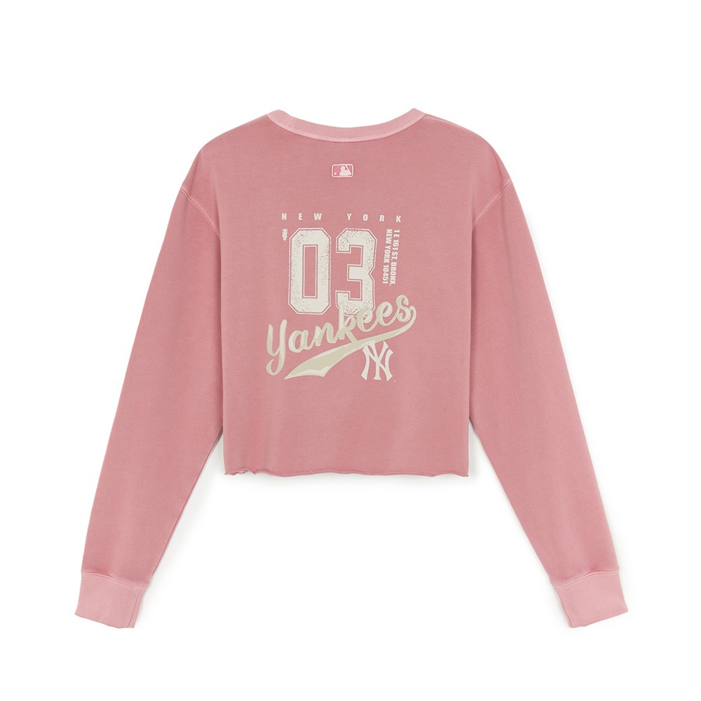 MLB 女版背後大Logo 長袖大學T Varsity系列 紐約洋基隊 (3FMTV0854-50COS)