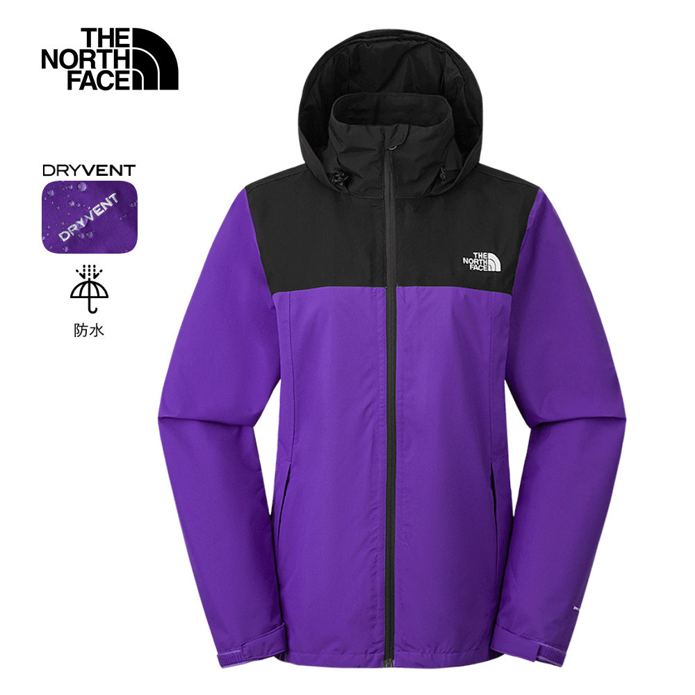 The North Face北面女款紫色DRYVENT防水衝鋒衣｜88FYS96