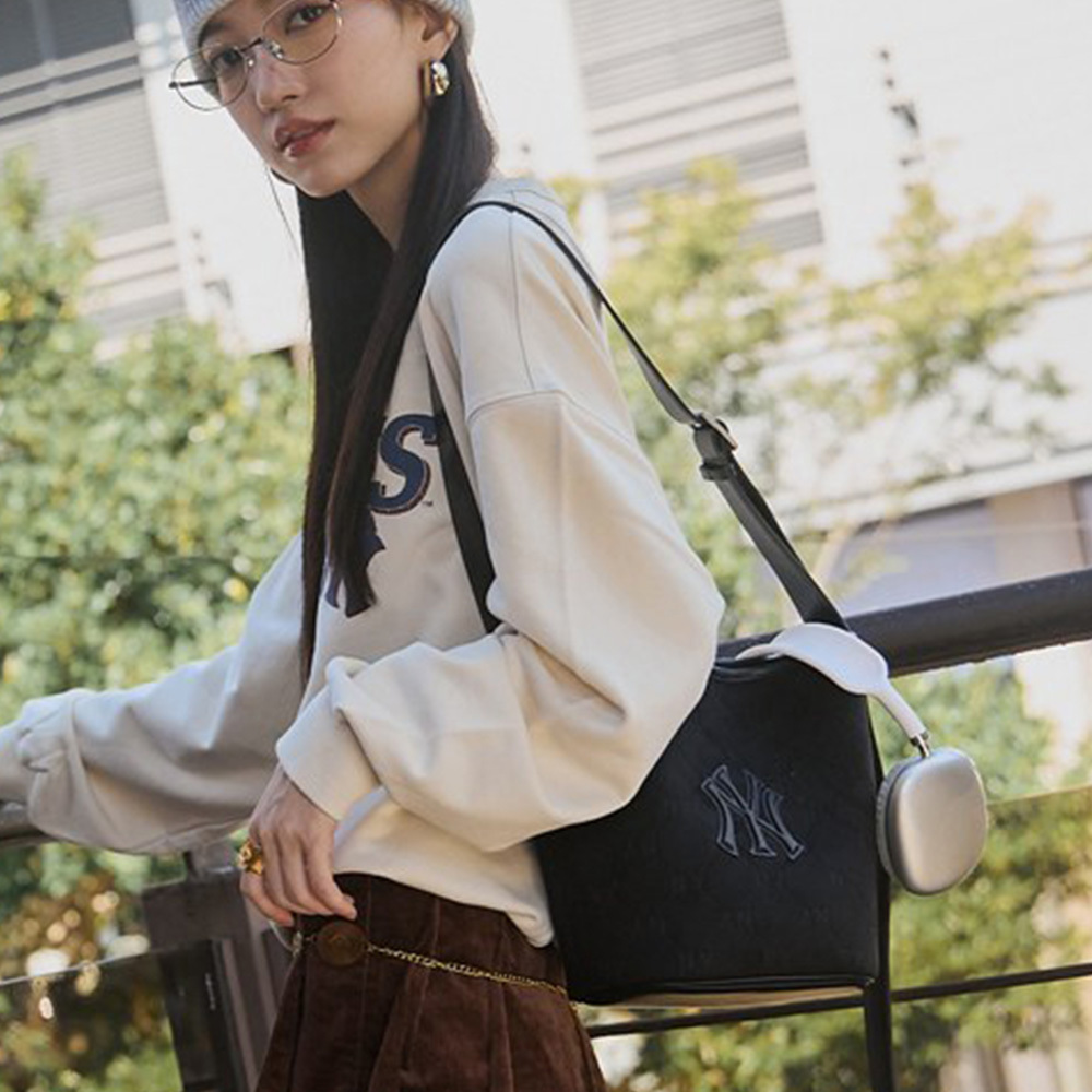 MLB 水桶包 肩背包 Monogram系列 紐約洋基隊 (3ABMMC25N-50BKS)