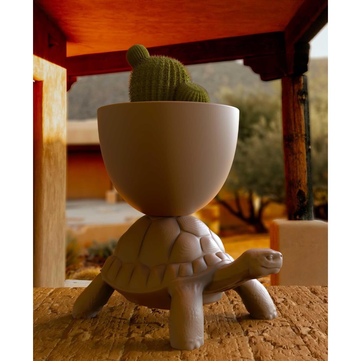 【Qeeboo】義大利 烏龜造型植栽盆(2色)(不含植物)-廠商直送