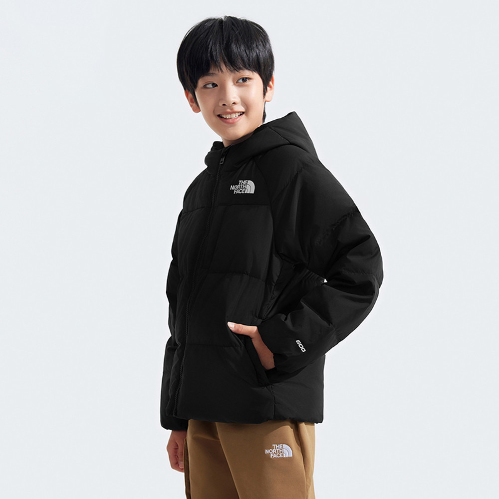 The North Face北面兒童黑色DWR防潑水羽絨外套｜88TXJK3
