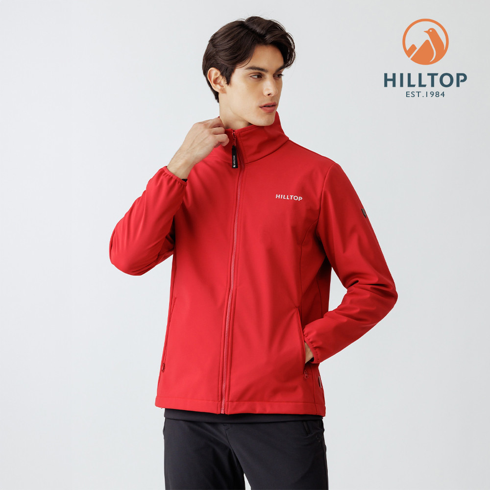 【Hilltop山頂鳥】WINDSTOPPER防風透氣保暖刷毛外套 (可銜接GORE-TEX外件) 男款 紅色 | PH22XM51ECH0