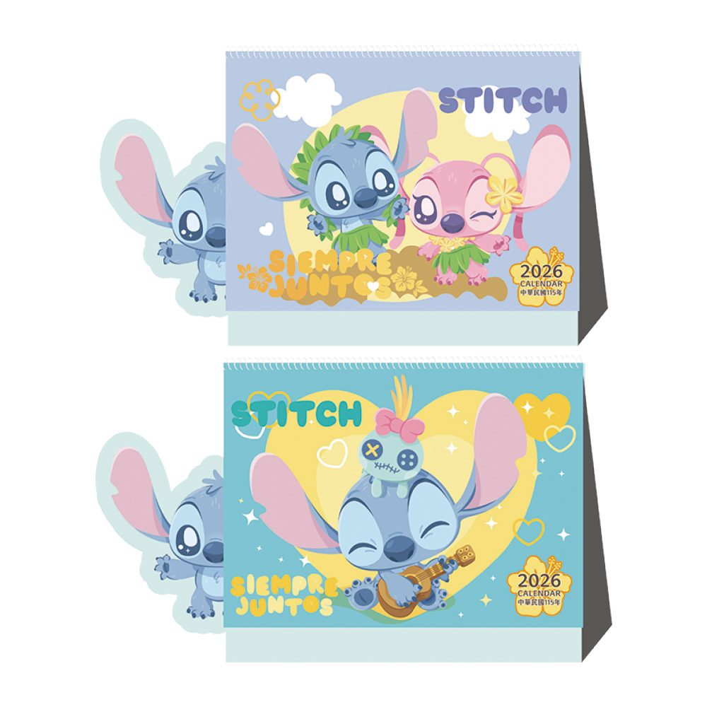 迪士尼Disney 史迪奇 2026年 造型桌曆 36K(隨機出貨)