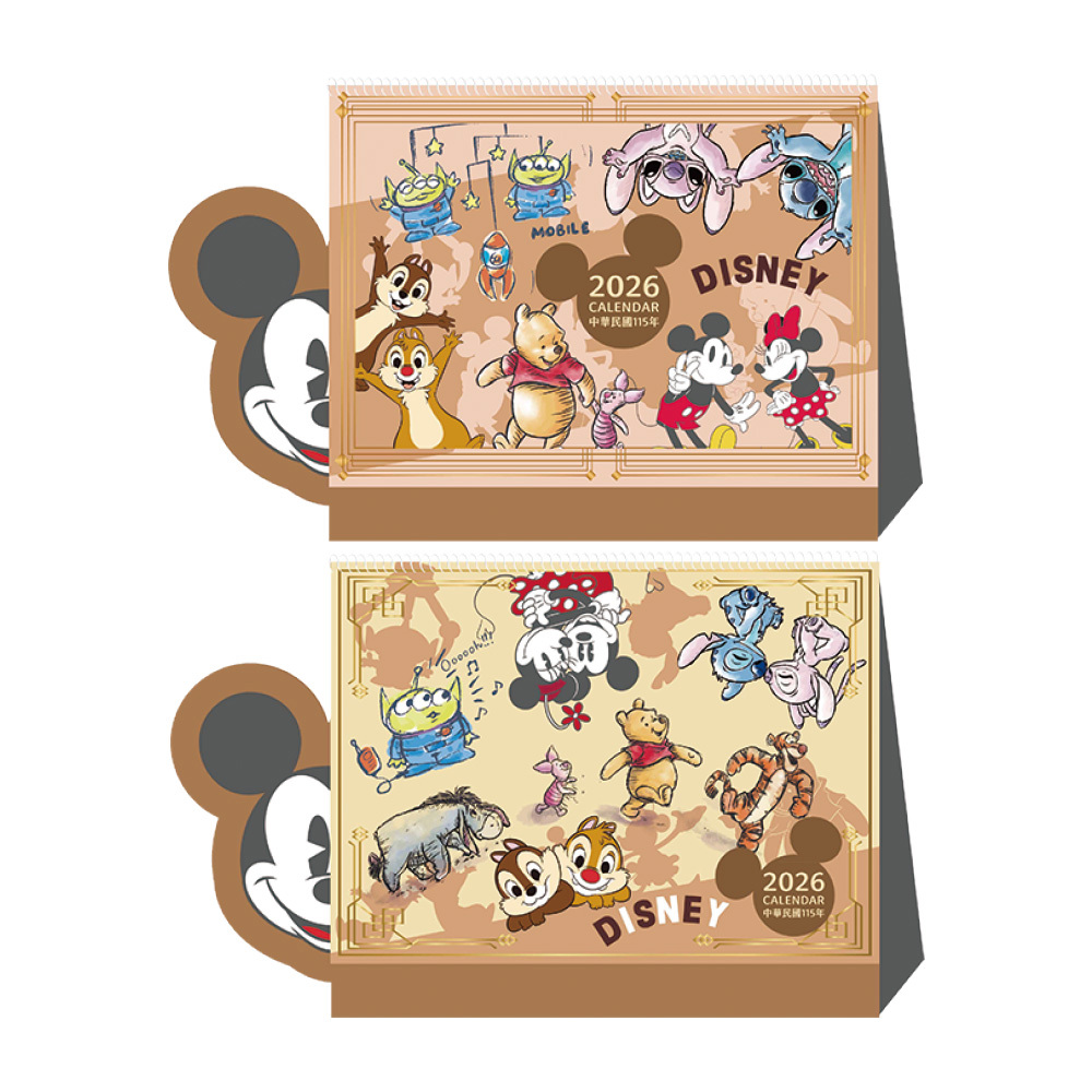 迪士尼Disney 古典系列 2026年 造型桌曆 36K(隨機出貨)