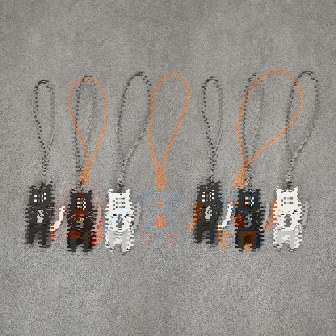 動物掛飾系列（貓咪款）｜ 吊飾 包包 皮革吊飾 包包掛飾