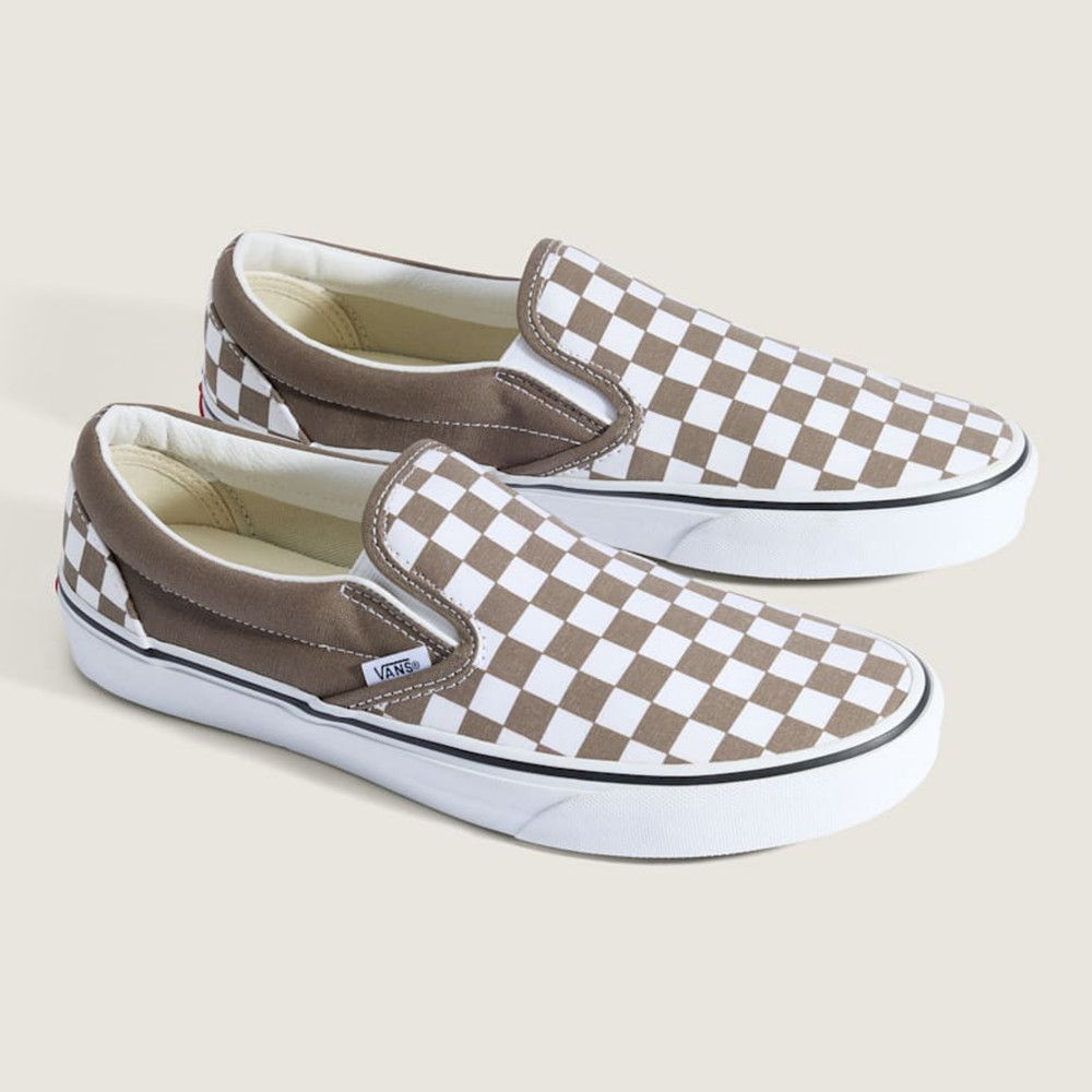 Classic Slip-On 棕色棋盤格滑板鞋