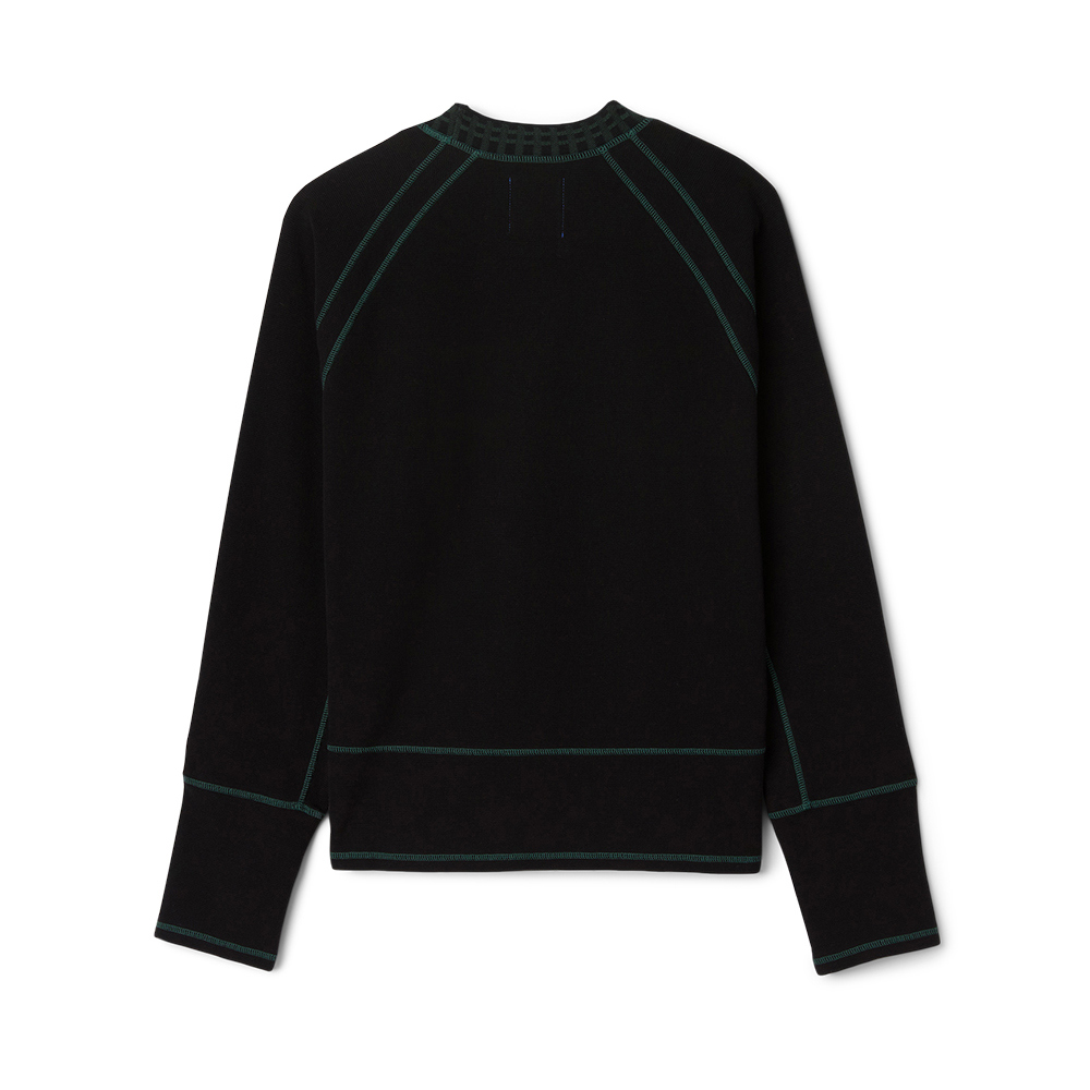 針織圓領長袖上衣 男女中性款  運動休閒上衣 2203A328-001