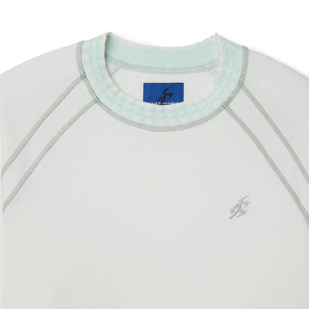 針織圓領長袖上衣 男女中性款  運動休閒上衣 2203A328-100