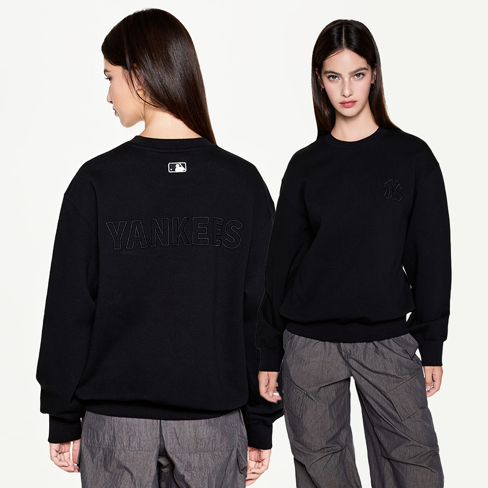 MLB Korea MLB 長袖大學T Monogram系列 紐約洋基隊 (3AMTM0254-50BKS)－迅