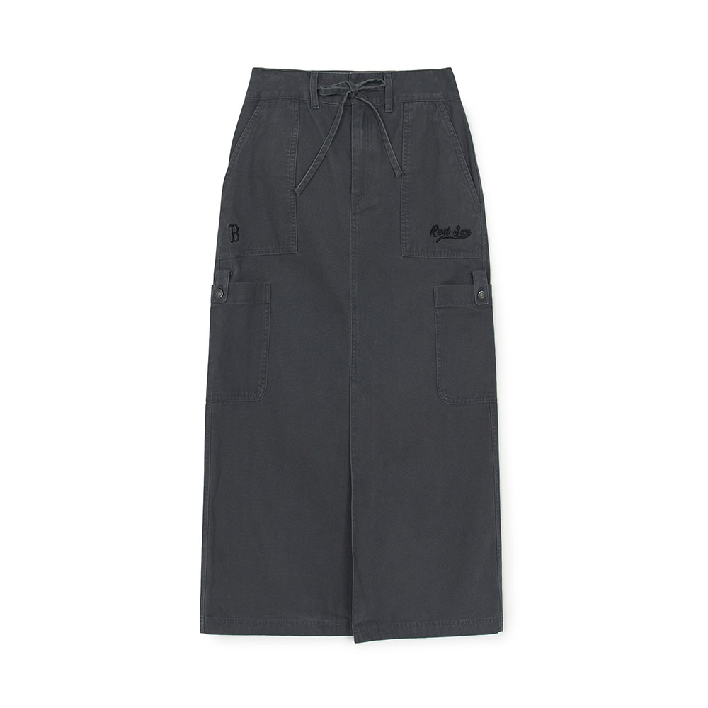 MLB Korea MLB 復古水洗工裝長裙 Varsity系列 波士頓紅襪隊 (3FSKV0156-43C