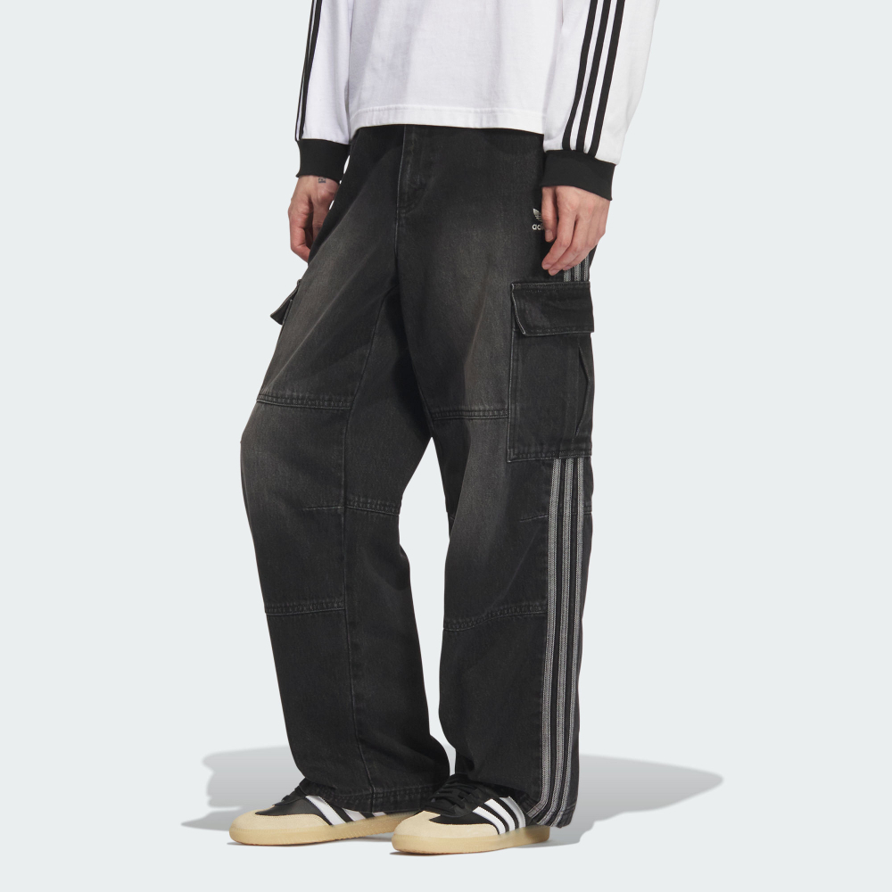 Adidas 牛仔運長動褲｜牛仔運動褲配側袋，－翔翼官方商城