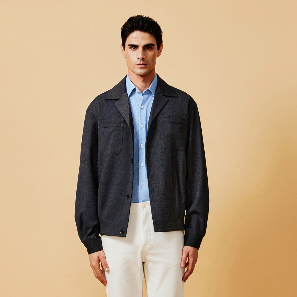 深灰藍前口袋夾克-825211114011