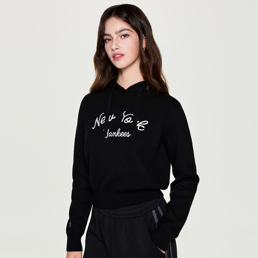 MLB Korea MLB 女版針織連帽上衣 帽T Varsity系列 紐約洋基隊 (3FKPV0454-5