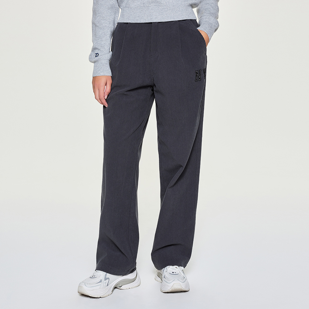 MLB 燈芯絨寬褲 休閒長褲 紐約洋基隊 (3AWPB0956-50CGS)