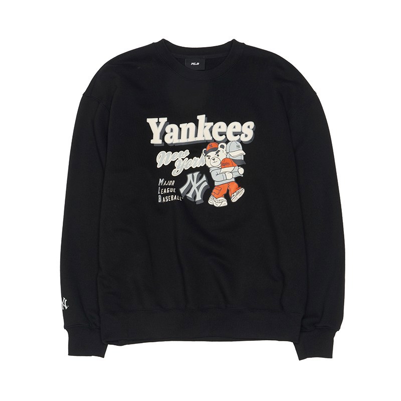 MLB Korea MLB 長袖大學T Mega Bear系列 紐約洋基隊 (3AMTE0154-50BKS)｜运