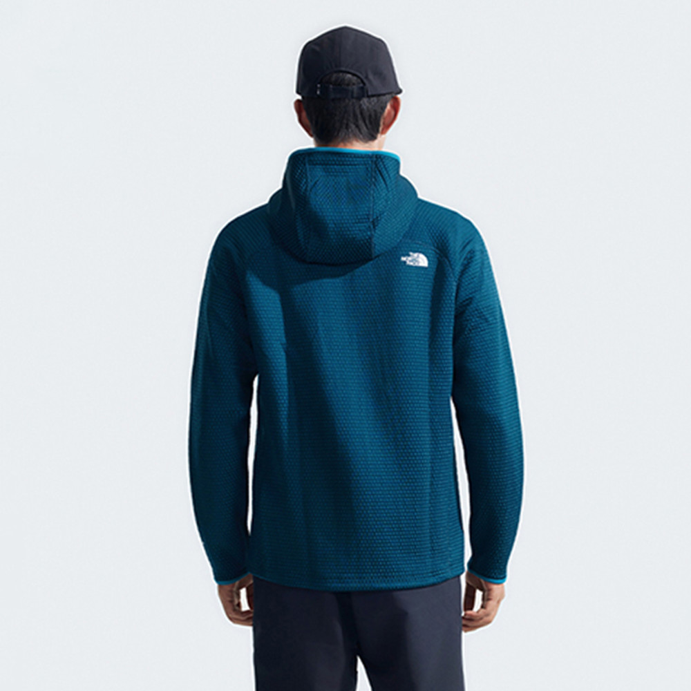 【10/25 00點週末限定】The North Face北面男款藍色FLASHDRY速乾針織連帽外套｜83UG1NO