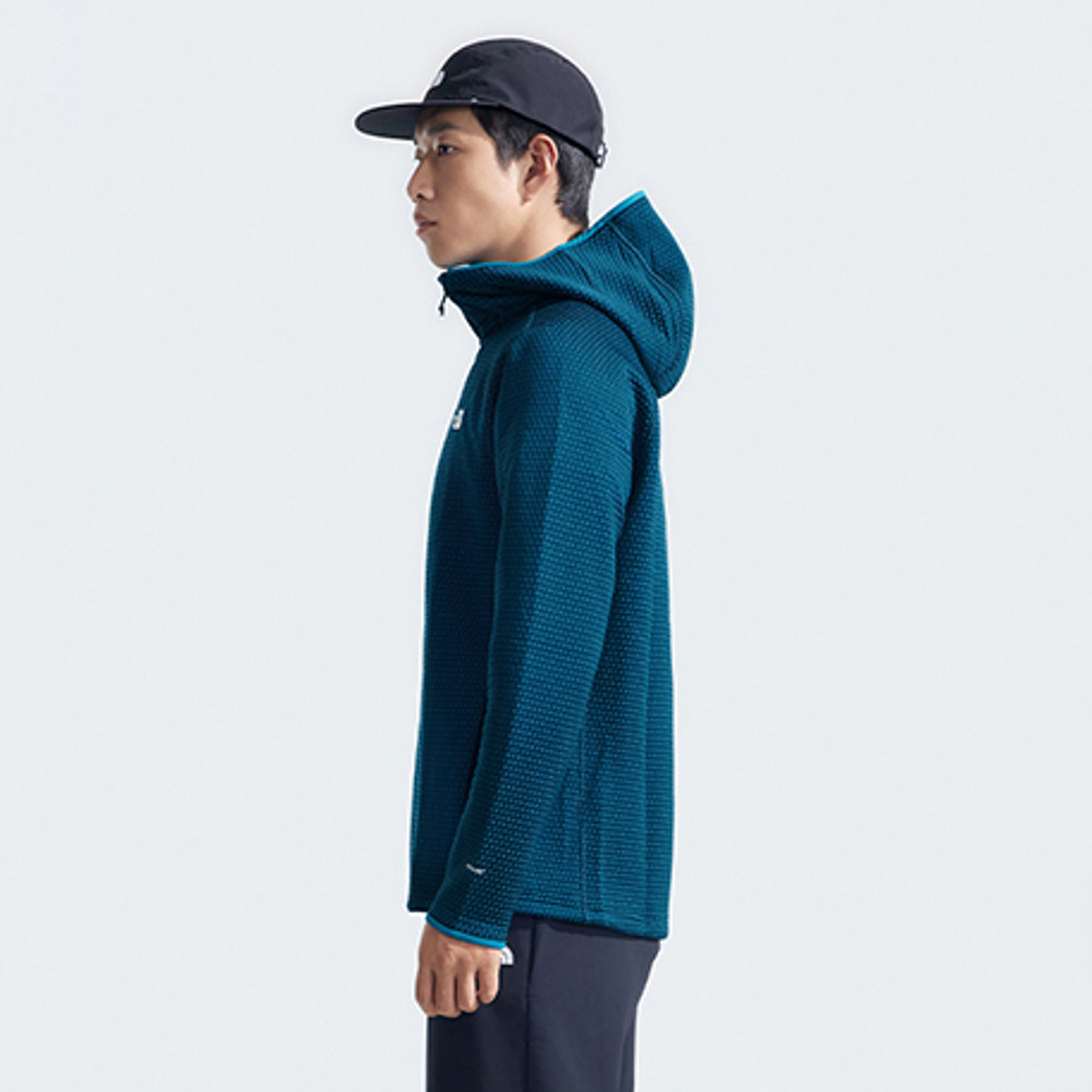 【10/25 00點週末限定】The North Face北面男款藍色FLASHDRY速乾針織連帽外套｜83UG1NO