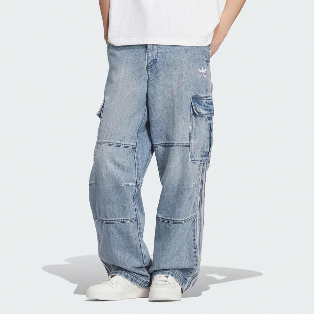 Adidas 牛仔長褲｜經典版型牛仔運動褲－百勁官方商城