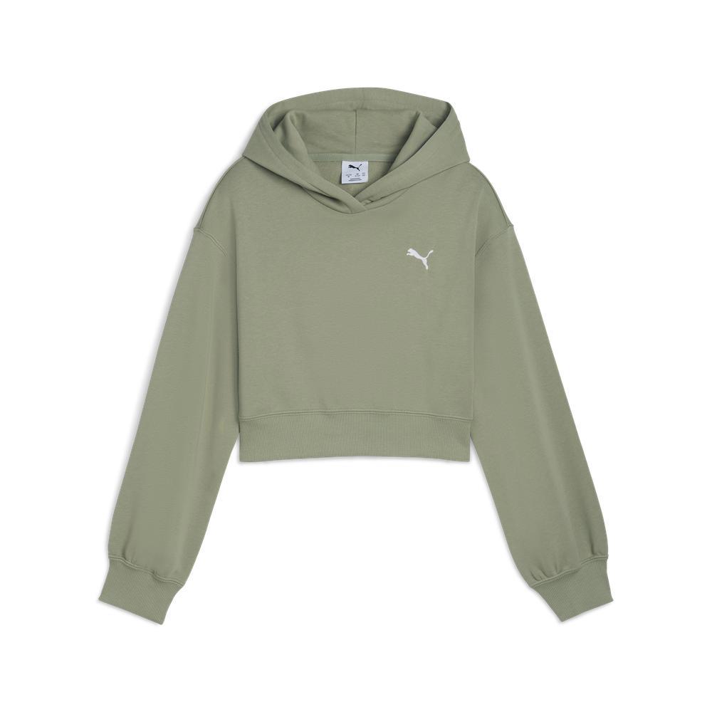 PUMA 基本系列Wardrobe ESS短版長厚連帽T恤 女童