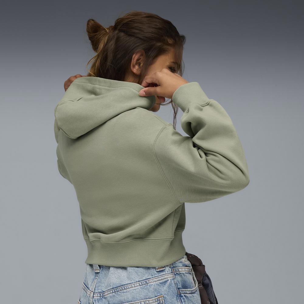 PUMA 基本系列Wardrobe ESS短版長厚連帽T恤 女童