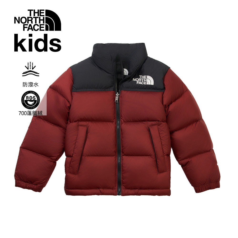 The North Face 經典1996兒童紅色DWR防潑水羽絨外套｜8A4C0VO｜經典兒童－
