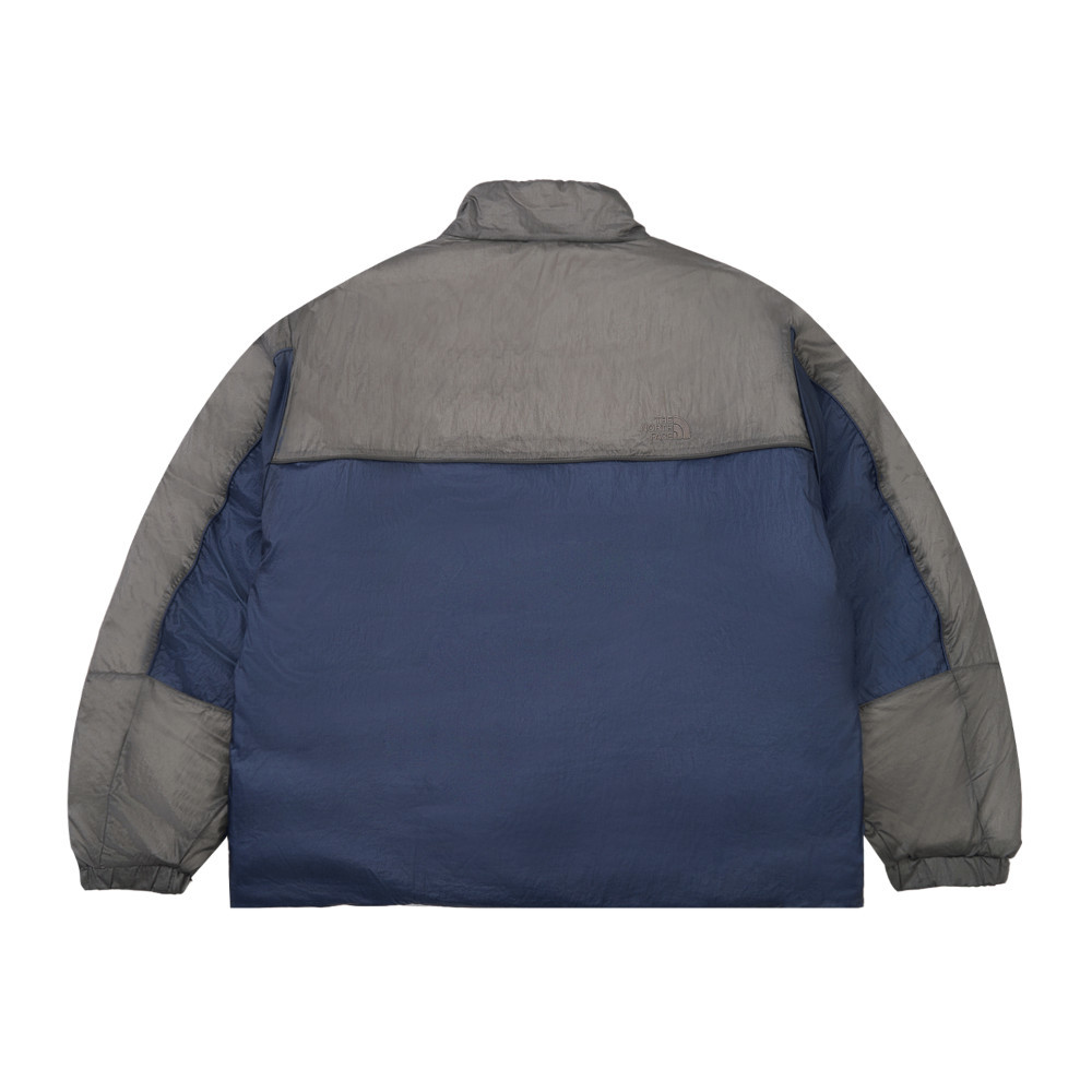 UE男女款灰藍拼接DWR防潑水羽絨外套｜8E6JEIV