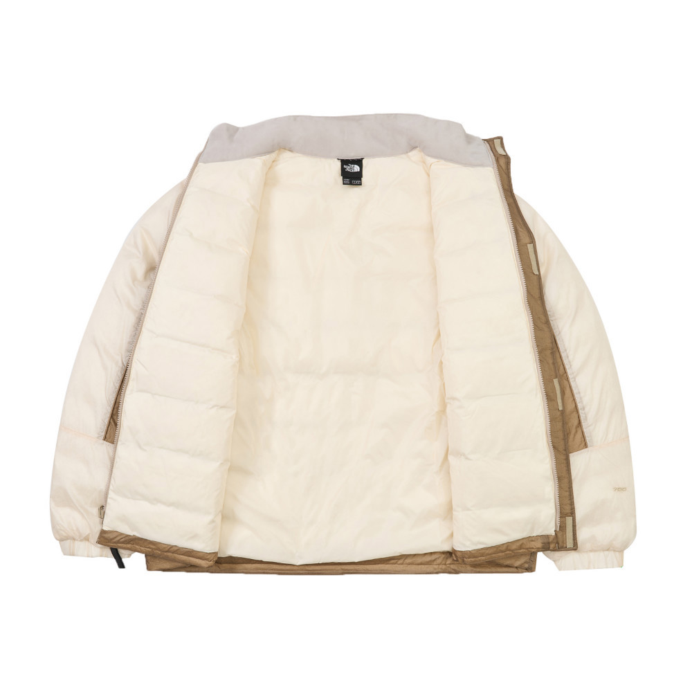 UE男女款米棕拼接DWR防潑水羽絨外套｜8E6JEJO