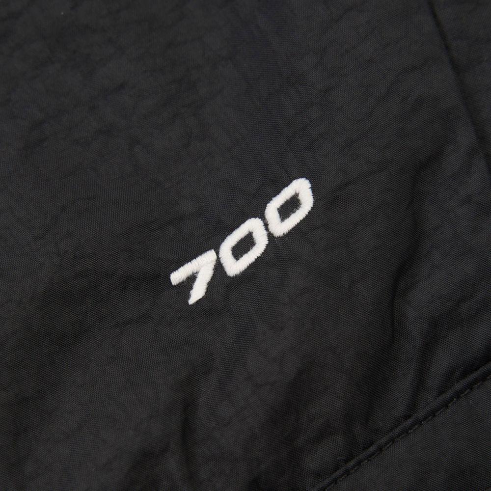 UE女款米黑拼接長版連帽外套｜8E7AEB4