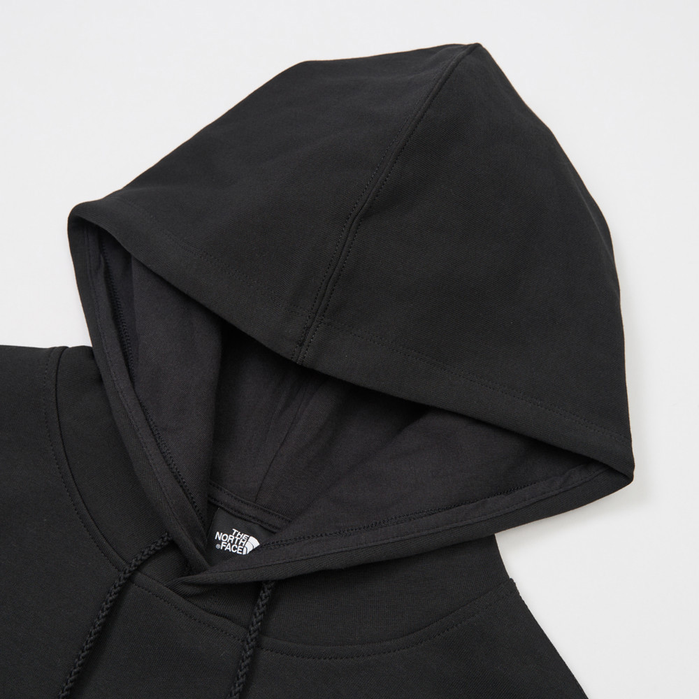 The North Face北面女款黑色蝴蝶LOGO印花長袖帽T｜8F0EJK3