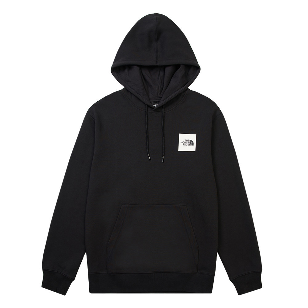 The North Face北面男款黑色大尺寸印花長袖帽T｜8F0QJK3