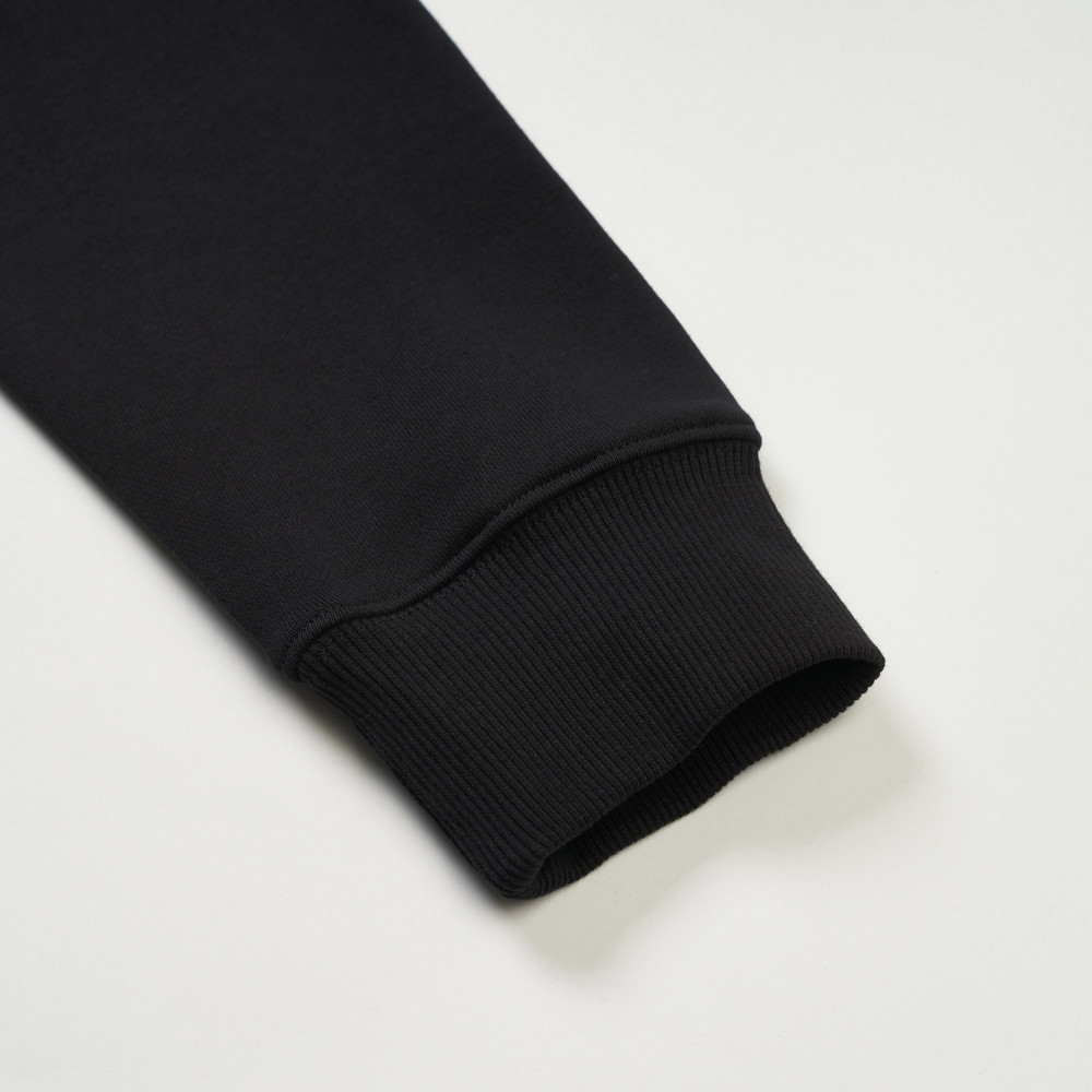 The North Face北面男女款黑色品牌LOGO印花長袖大學T｜8F0TJK3