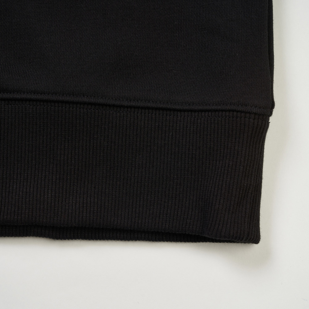 The North Face北面男女款黑色品牌LOGO印花長袖大學T｜8F0TJK3