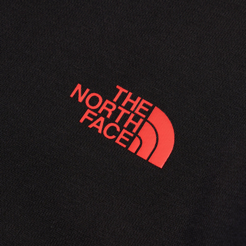 The North Face北面男女款黑色品牌LOGO印花長袖大學T｜8F0TJK3