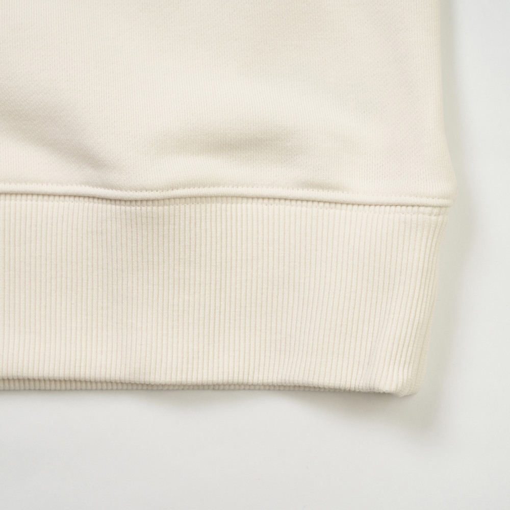 The North Face北面男女款米白色品牌LOGO印花長袖大學T｜8F0TQLI