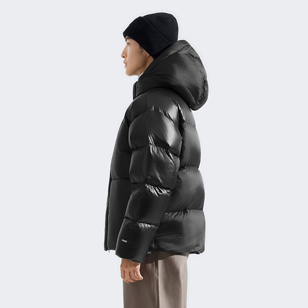 The North Face北面男女款黑色DWR防潑水羽絨外套｜8DQBJK3
