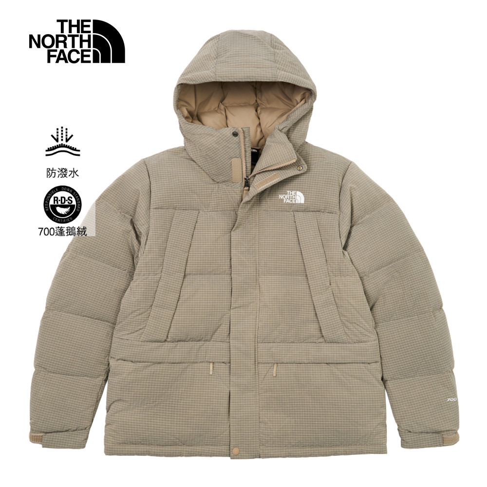 The North Face北面男款棕色DWR防潑水羽絨外套｜8DUJBOX
