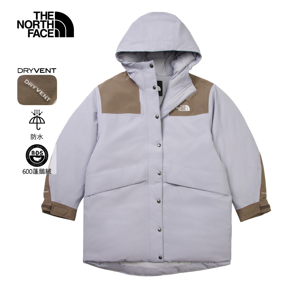 The North Face北面女款紫色DRYVENT防水羽絨外套｜8DX4EFI｜靈動旗艦店