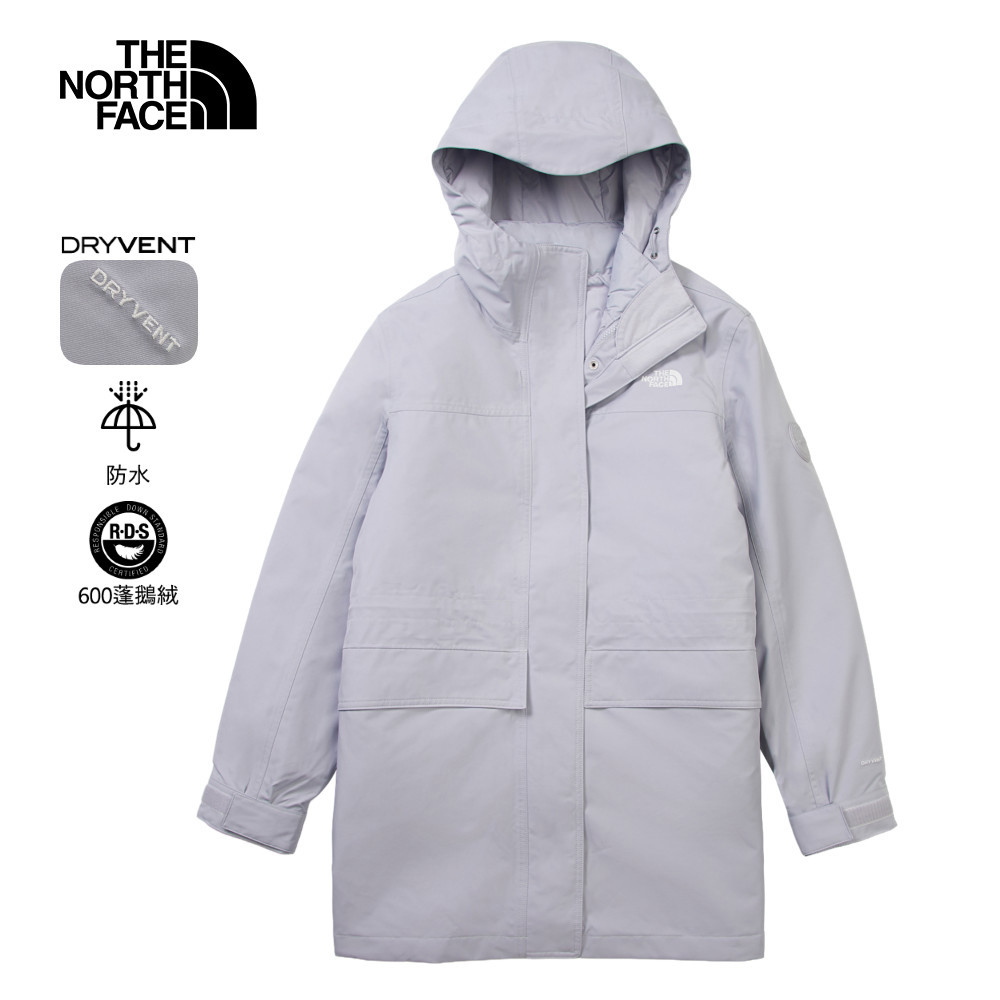The North Face北面女款紫色DRYVENT防水三合一外套｜8ED6BOB｜舒適耐穿－風