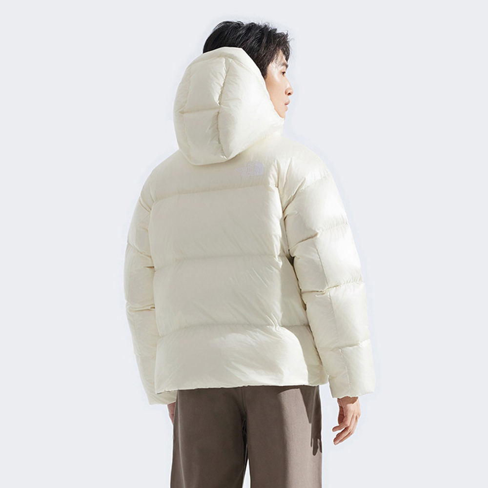 The North Face北面男女款米白色DWR防潑水羽絨外套｜8DQBQLI