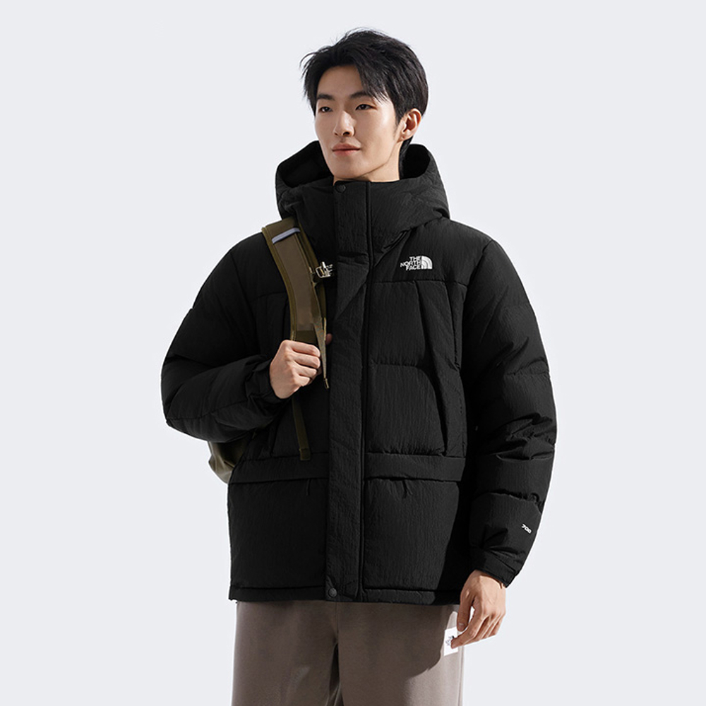 The North Face北面男款黑色DWR防潑水羽絨外套｜8DUJJK3