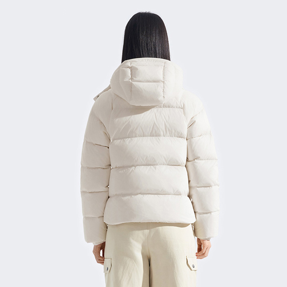 The North Face北面女款米白色DWR防潑水羽絨外套｜8ENCQLI