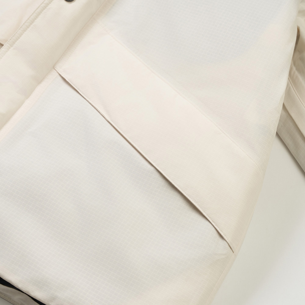 The North Face北面男款米白色DRYVENT防水羽絨外套｜8FGHROU