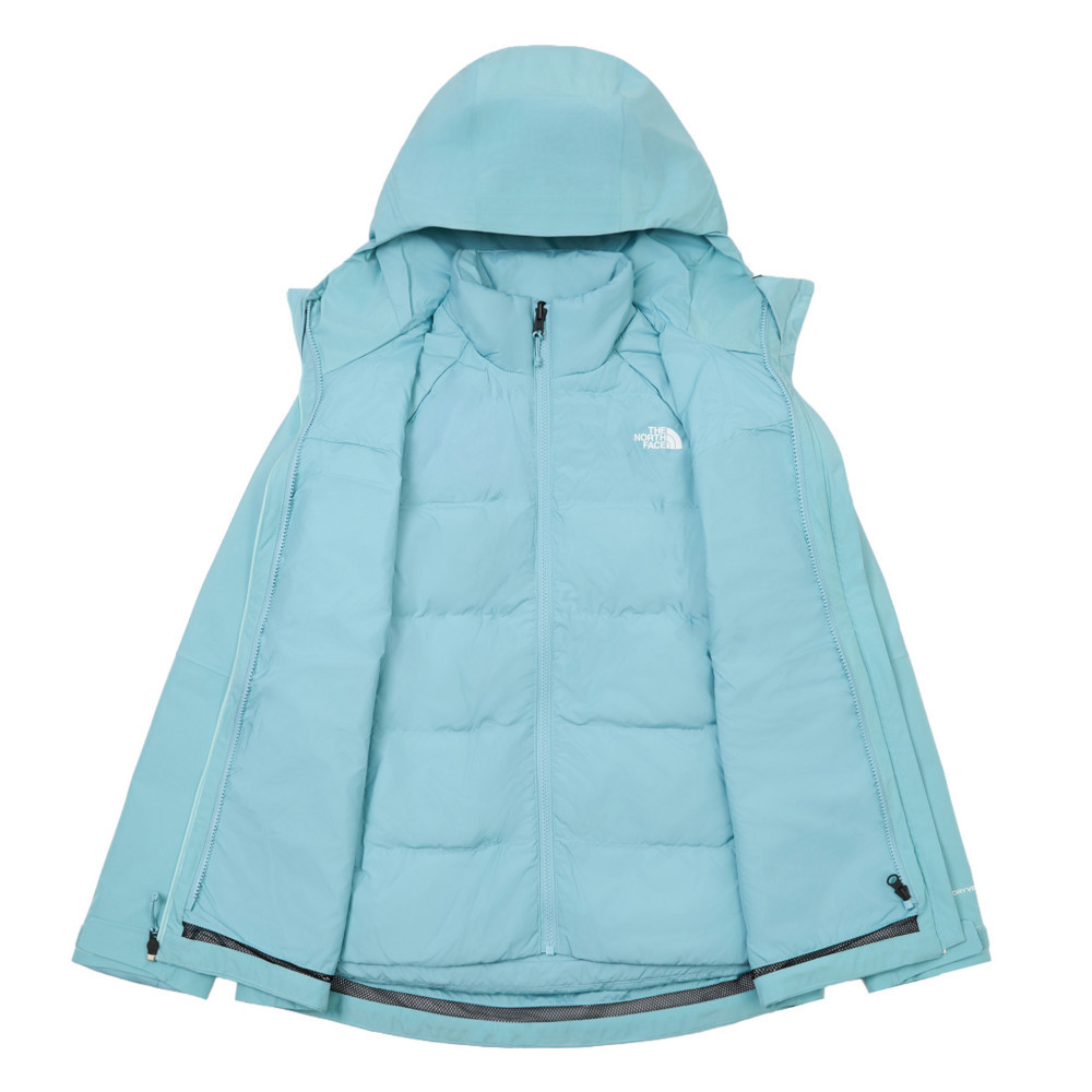 The North Face北面女款藍色DRYVENT防水三合一外套｜8ED1BOA