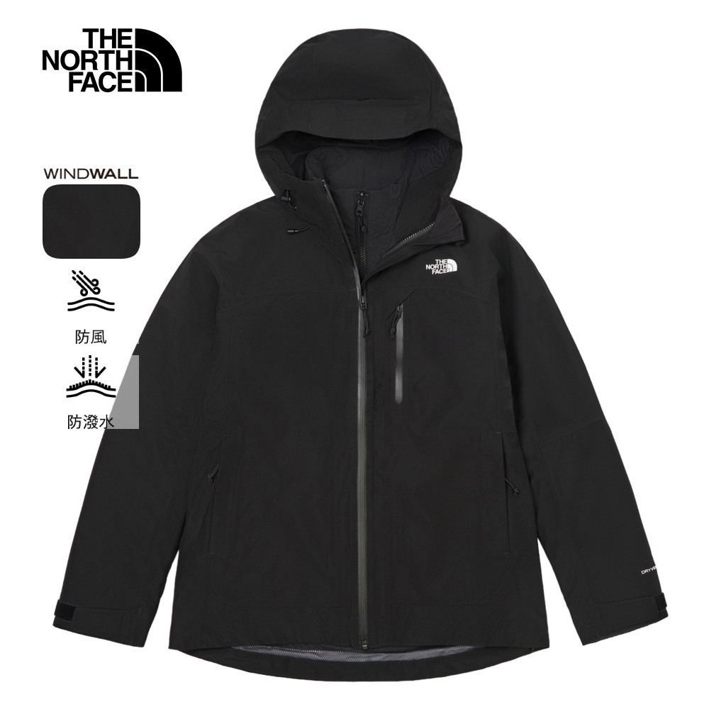 The North Face北面女款黑色DRYVENT防水三合一外套｜8ED1JK3｜凌雲旗艦店
