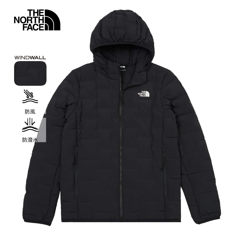 The North Face北面男款黑色DWR防潑水羽絨外套｜8DWVJK3｜运动品牌专卖