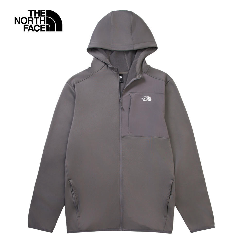 The North Face北面男款灰色抓絨外套｜8FJ70UZ