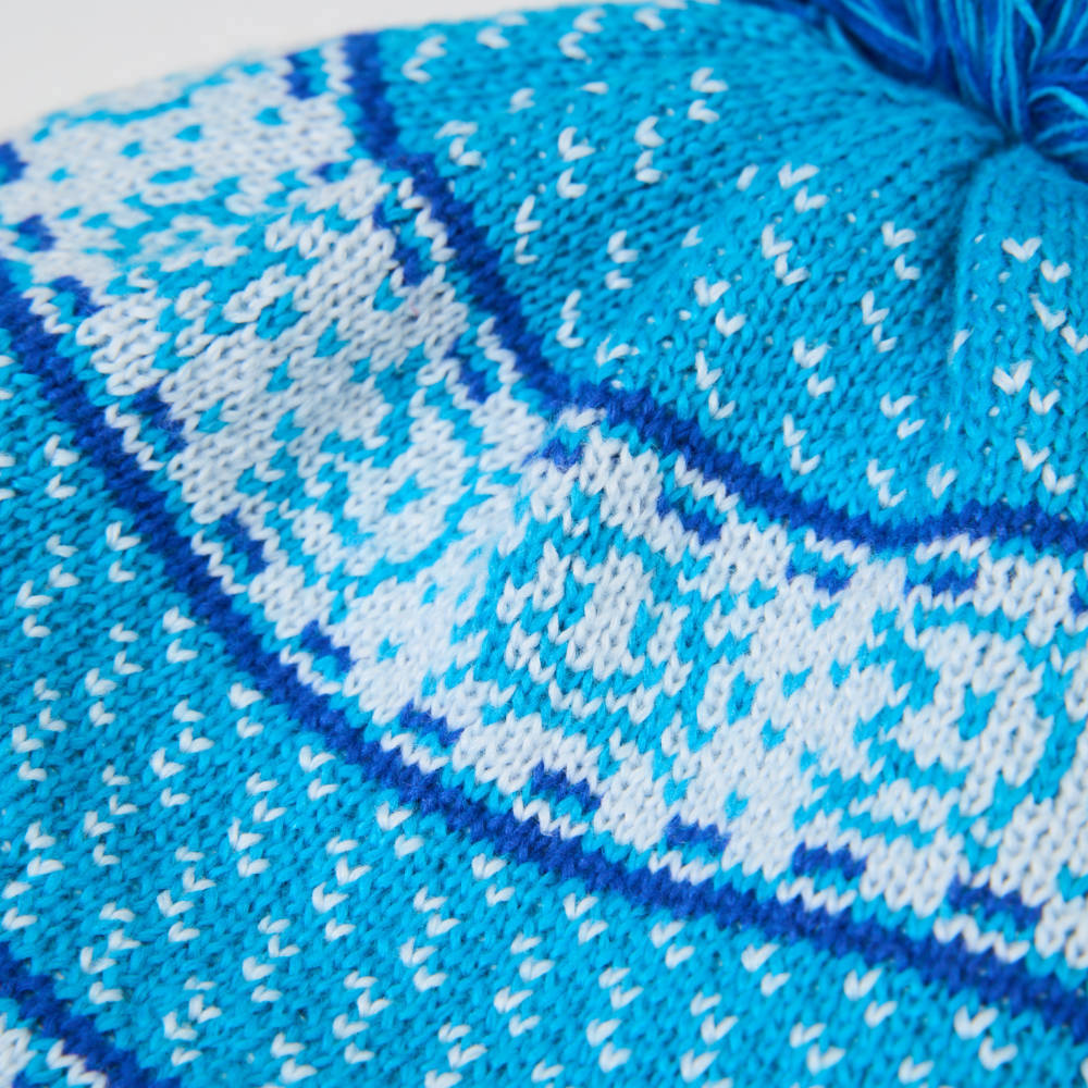 The North Face北面兒童藍色毛帽｜8CGTHGO