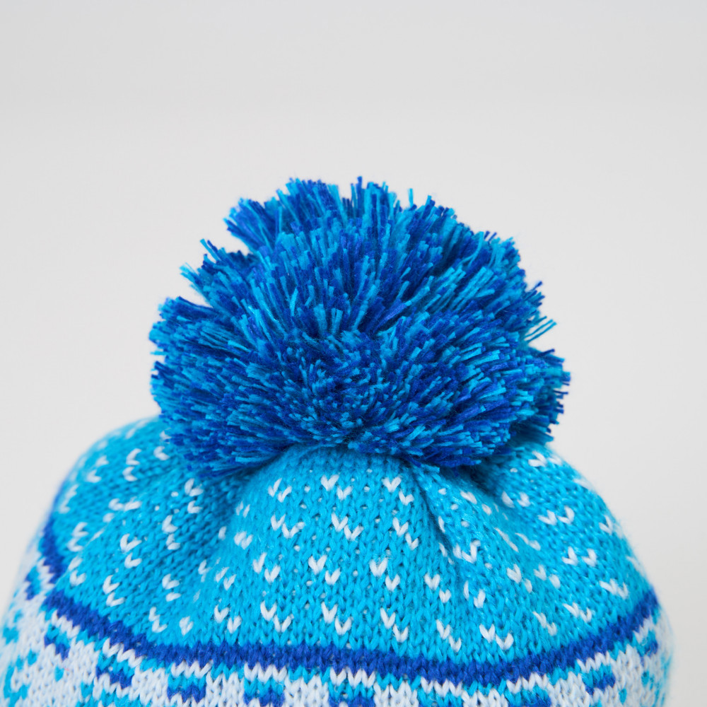 The North Face北面兒童藍色毛帽｜8CGTHGO