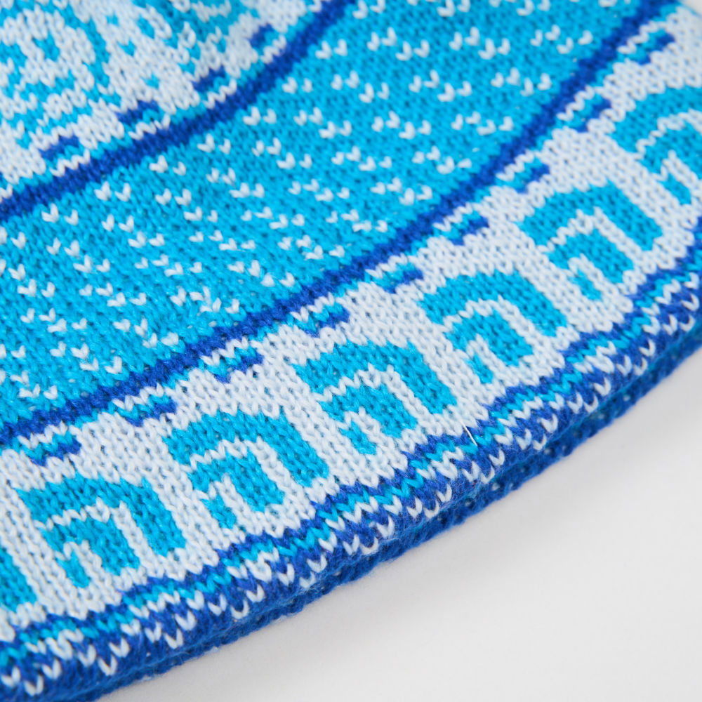 The North Face北面兒童藍色毛帽｜8CGTHGO