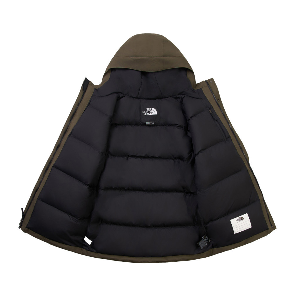 The North Face北面兒童灰褐色DRYVENT Mono防水羽絨外套｜8EJR21L